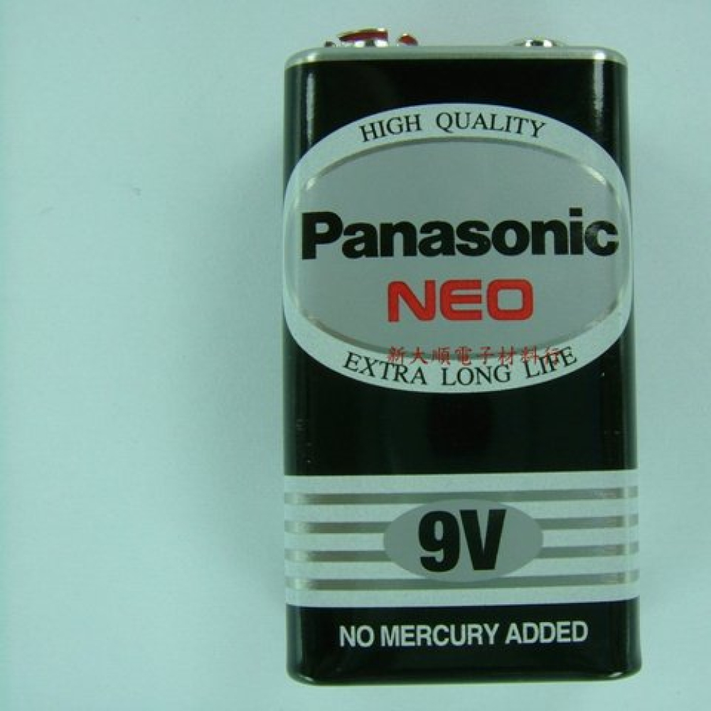 6F22NT/1SC 國際 9V黑色環保電池　一盒12入