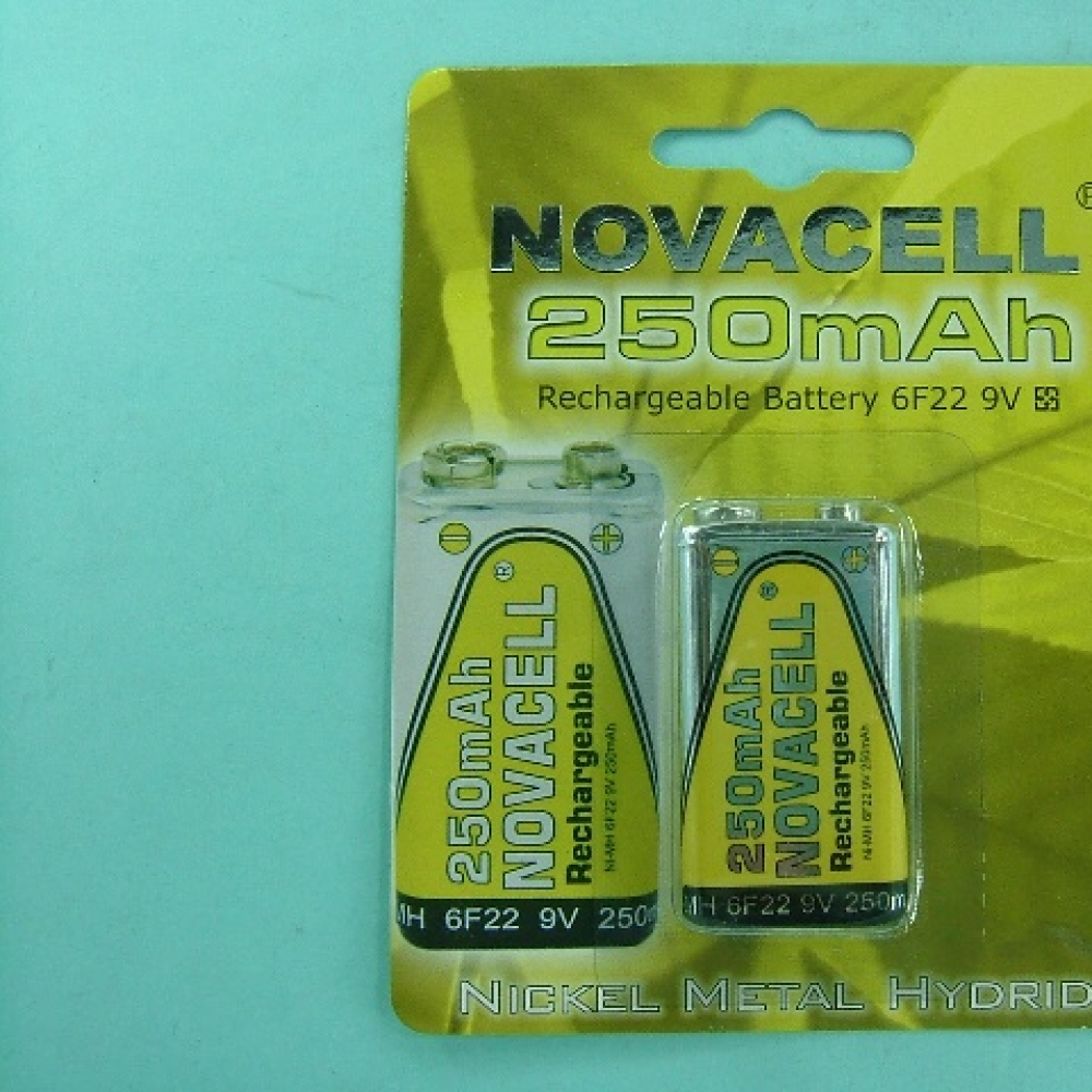 NOVACELL 9V充電電池低自動放電