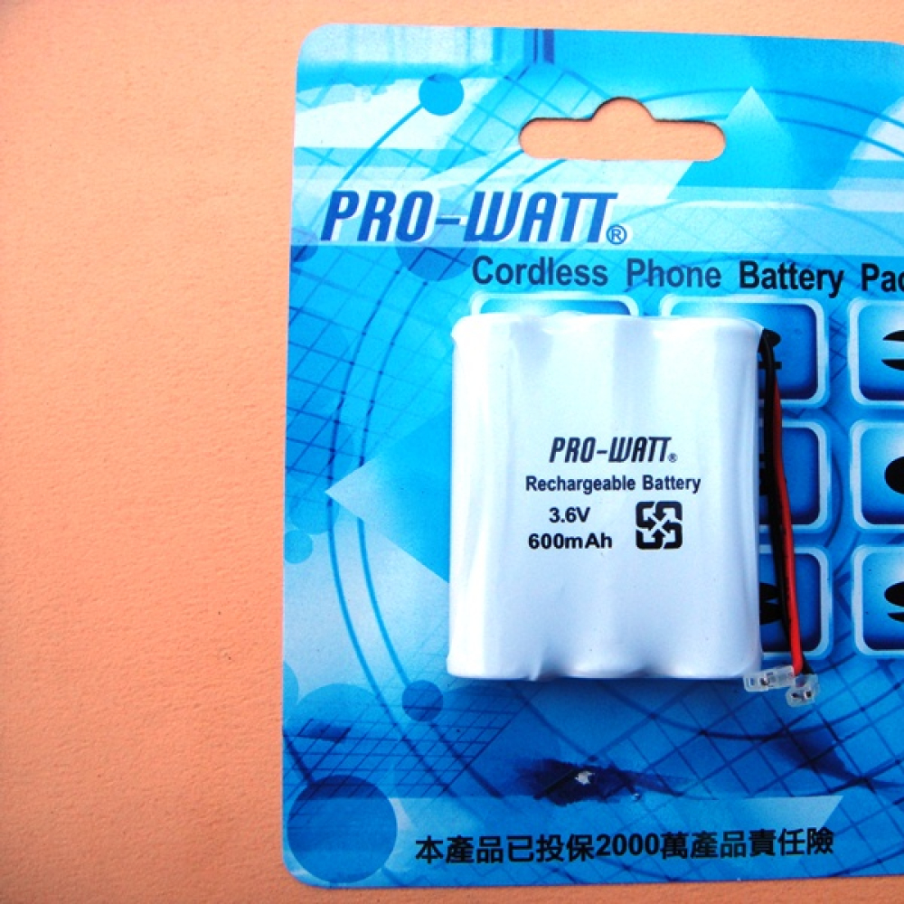 P-100 3.6V 1300mAh   無線電話電池萬用頭