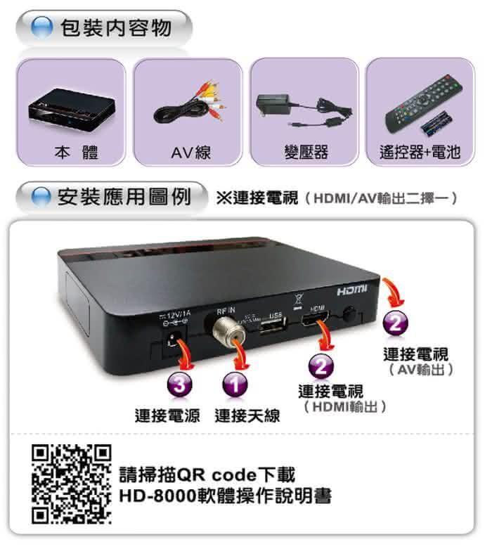 HD8000大通HDTV1080i數位機上盒(網路價)