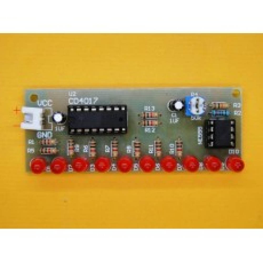 【大順電子】流水燈套件 NE555+CD4017流水燈 電子DIY散件 電子製作製作套件 KC-0069