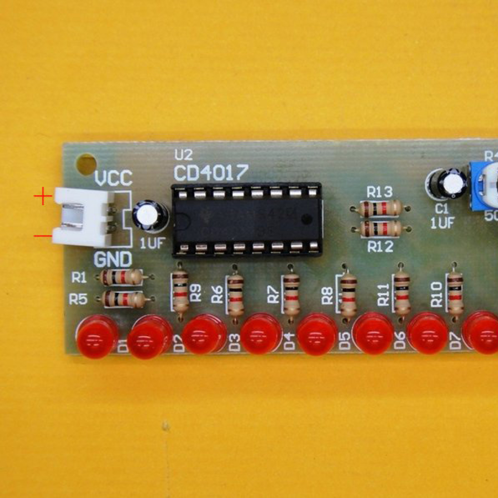 【大順電子】流水燈套件 NE555+CD4017流水燈 電子DIY散件 電子製作製作套件 KC-0069