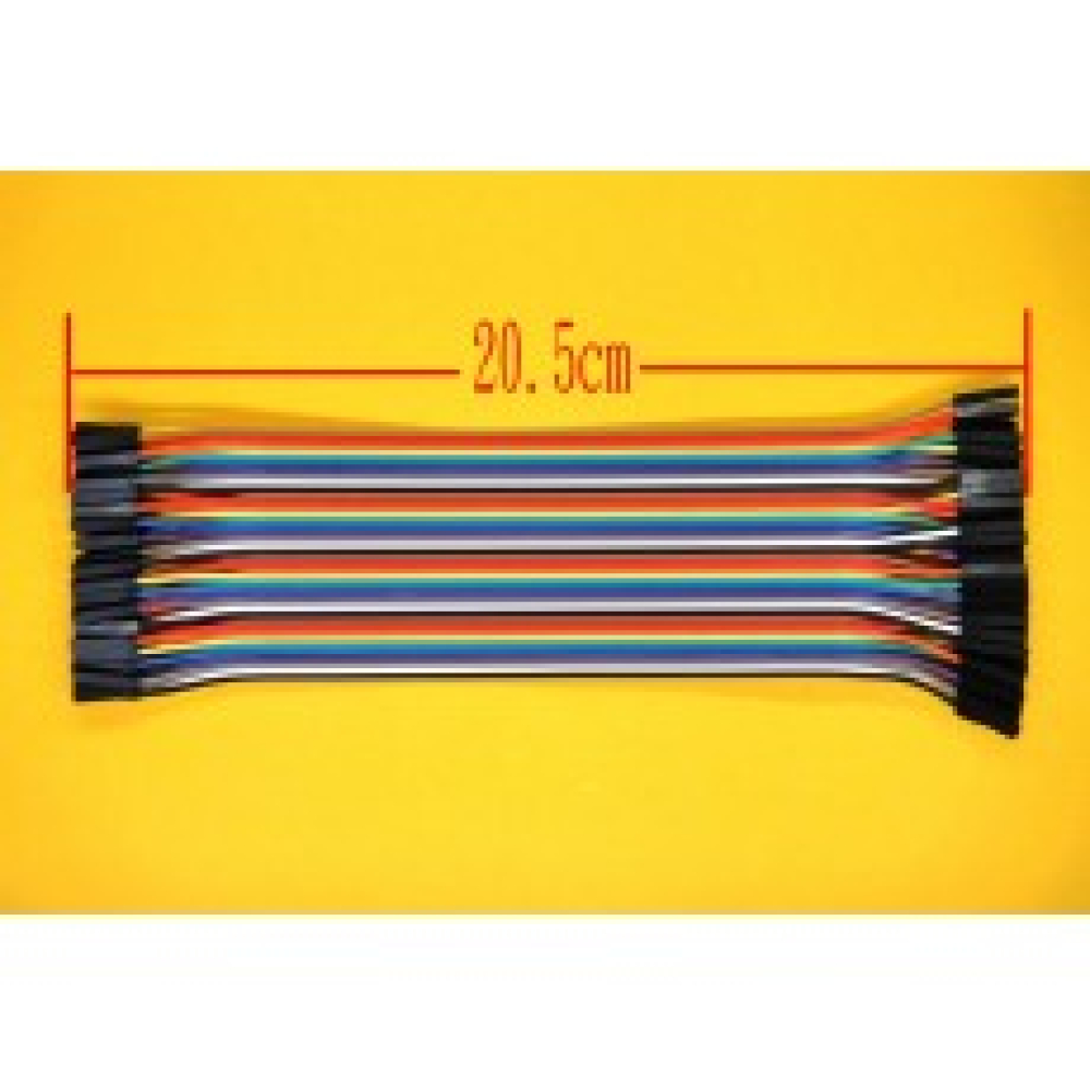 40P杜邦線 雙頭1P膠殼 總長約20CM 12股銅絲 彩色排線 母對母頭
