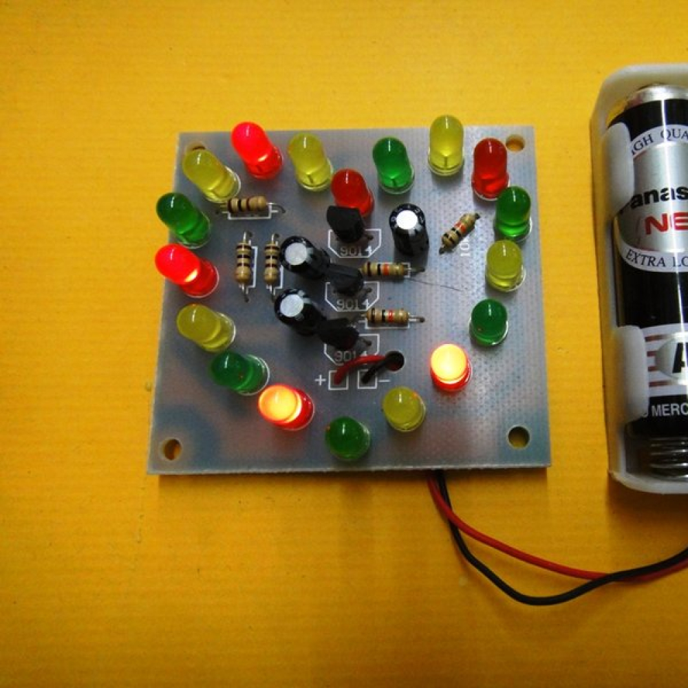 【大順電子】LED心型閃爍燈套件 心形LED電子趣味製作 電動車 自行車閃爍尾燈 KC-0060