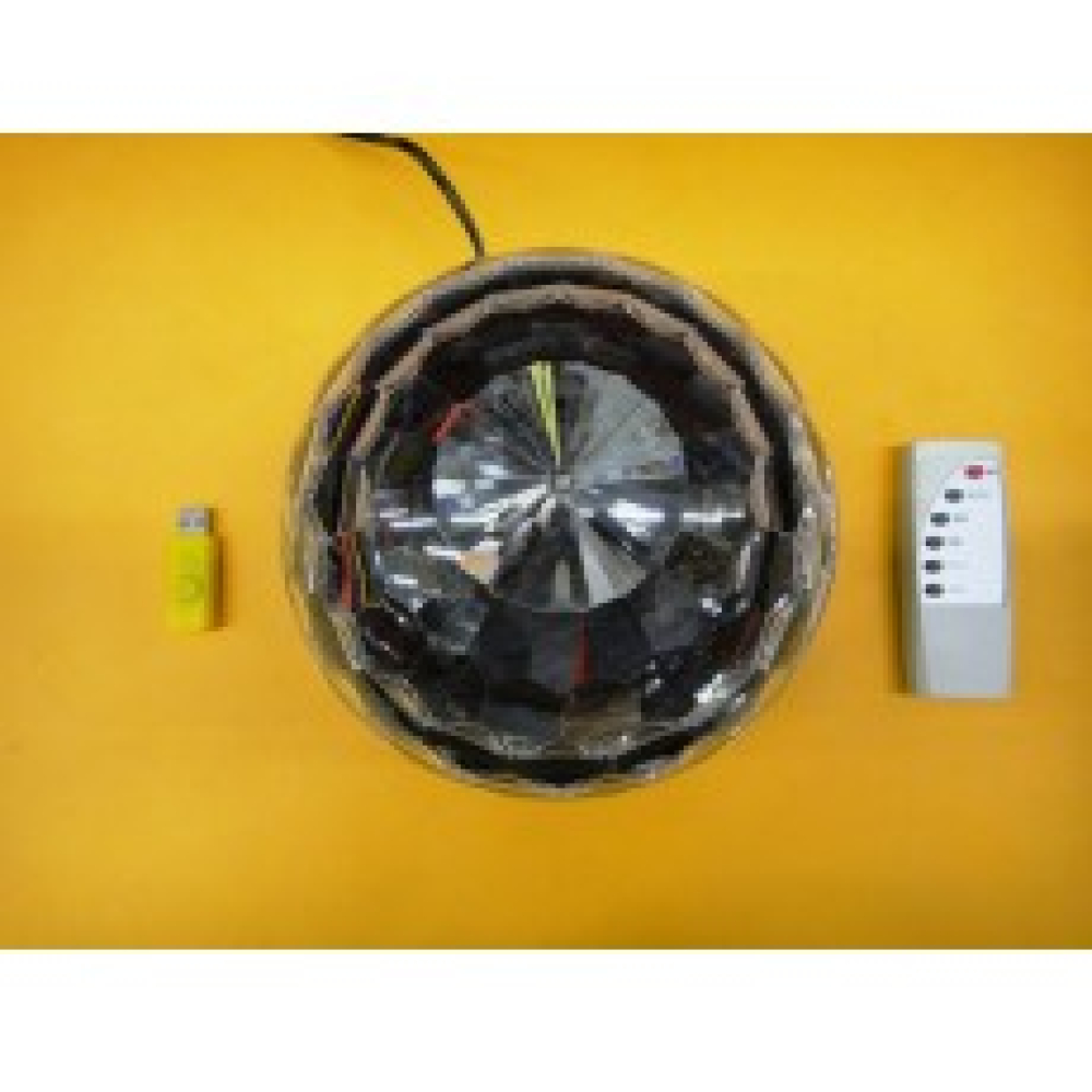【大順電子】新款！LED彩燈 水晶魔球18W 紅綠藍六圖案變色 聲控 附手控 XL-11