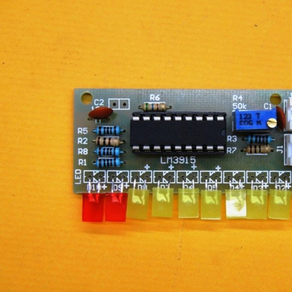 【大順電子】LM3915趣味10段音訊電平指示器套件/散件 電平指示燈（含電路板）KC-0067