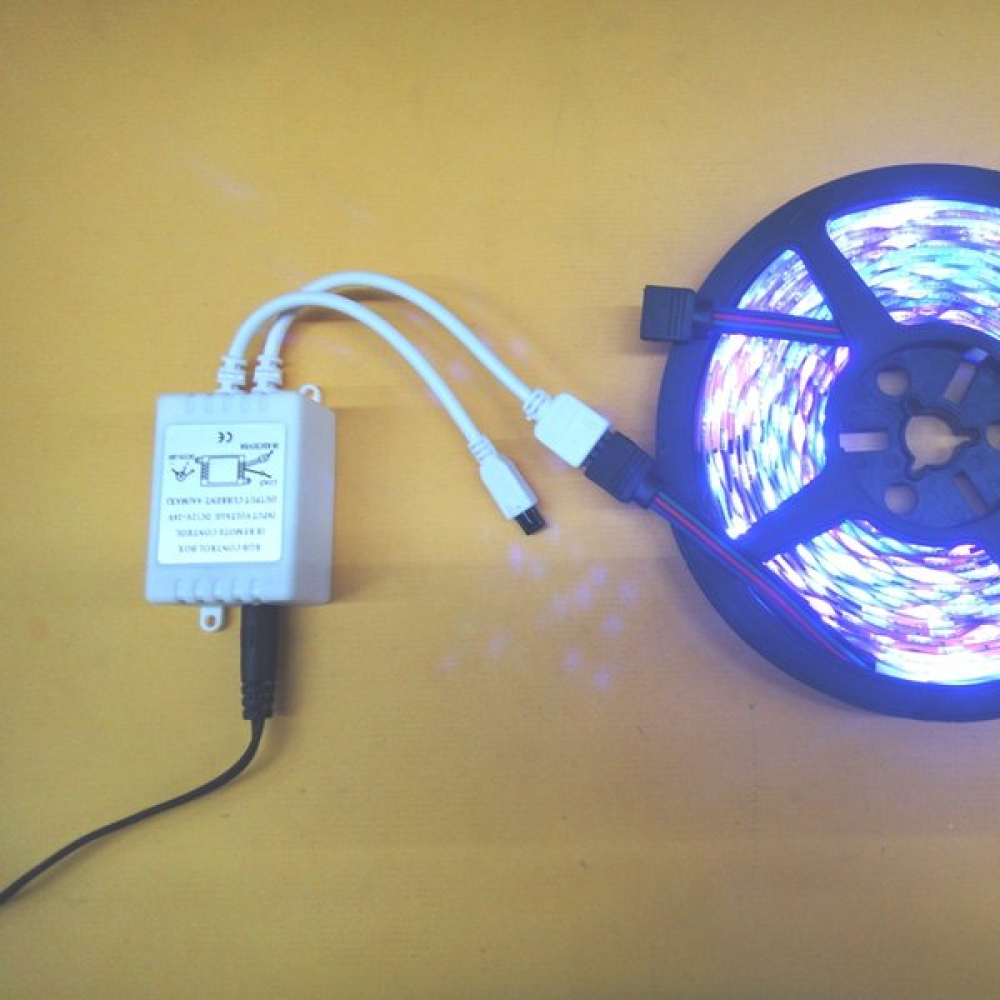 【大順電子】5050LED燈帶低壓12V七彩燈帶LED高亮防水七彩變色RGB吊頂櫃檯燈帶 5米長
