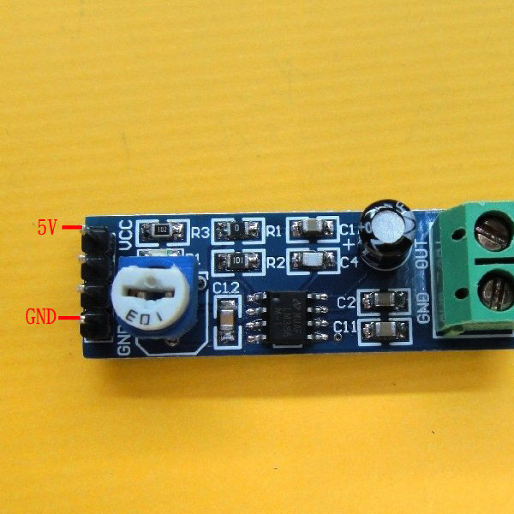 單晶片開發板配件-LM386 模組 200倍增益 音訊放大器模組 KA-0021