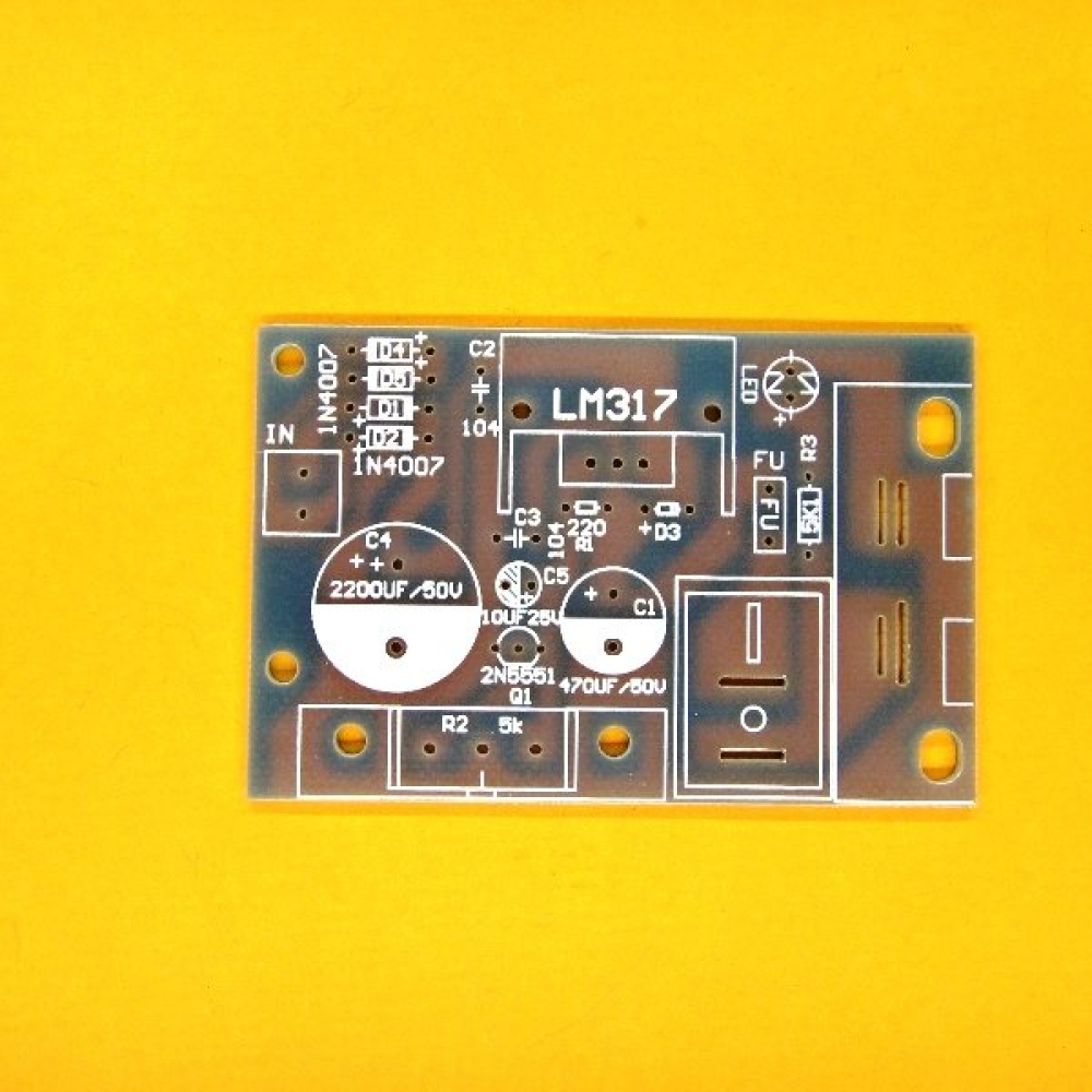 LM317可調電源模組可調穩壓電源板 PCB空板 交直流輸入均可 KC-0021