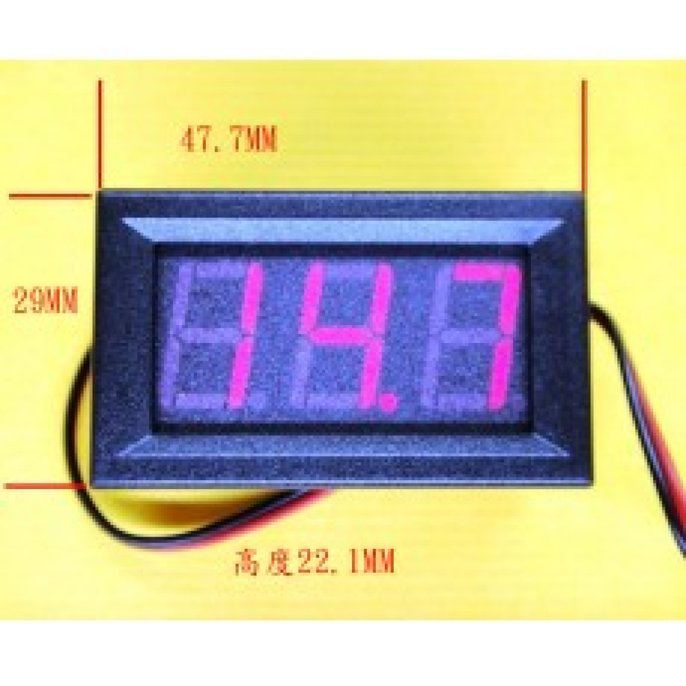 數碼管直流電壓表頭 0.56寸LED數位電壓表 DC4.5V-30.0V 反接保護 KR-0032