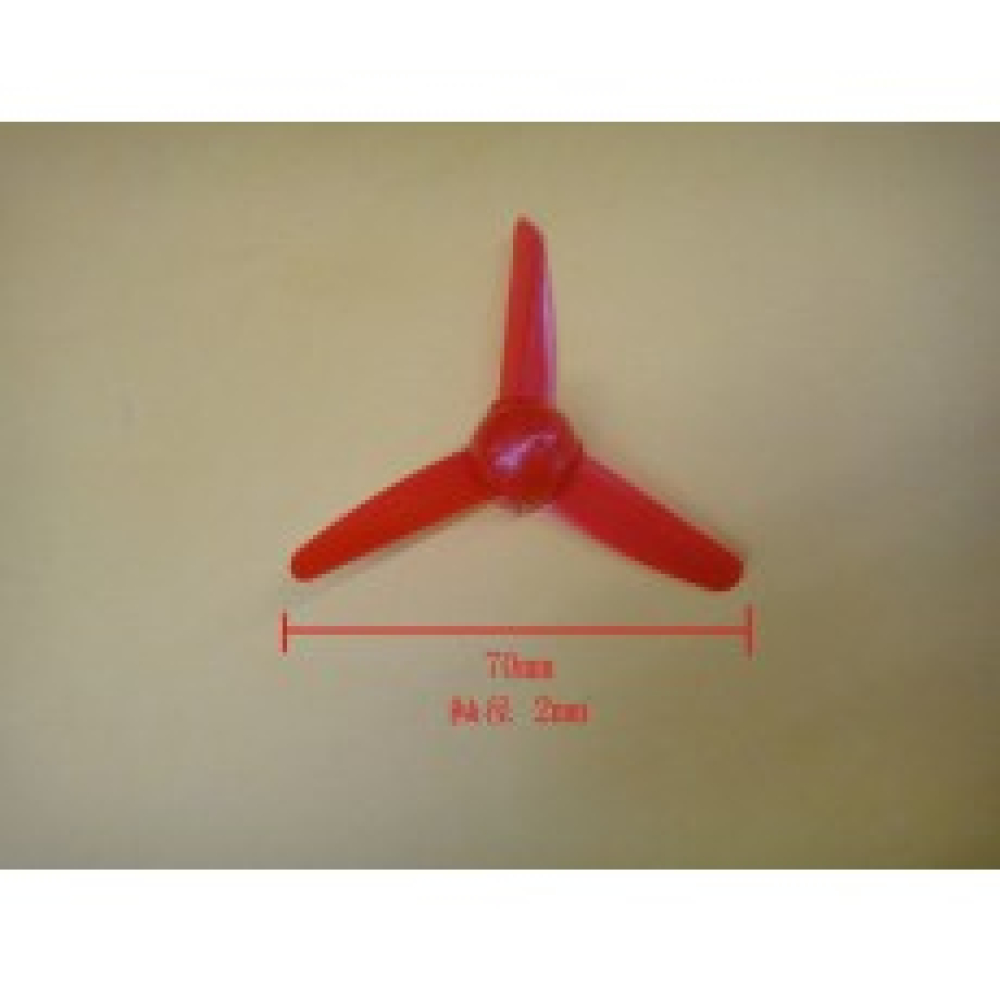 3葉玩具 船模螺旋槳 螺旋槳 直徑70mm 軸徑2mm D-0030