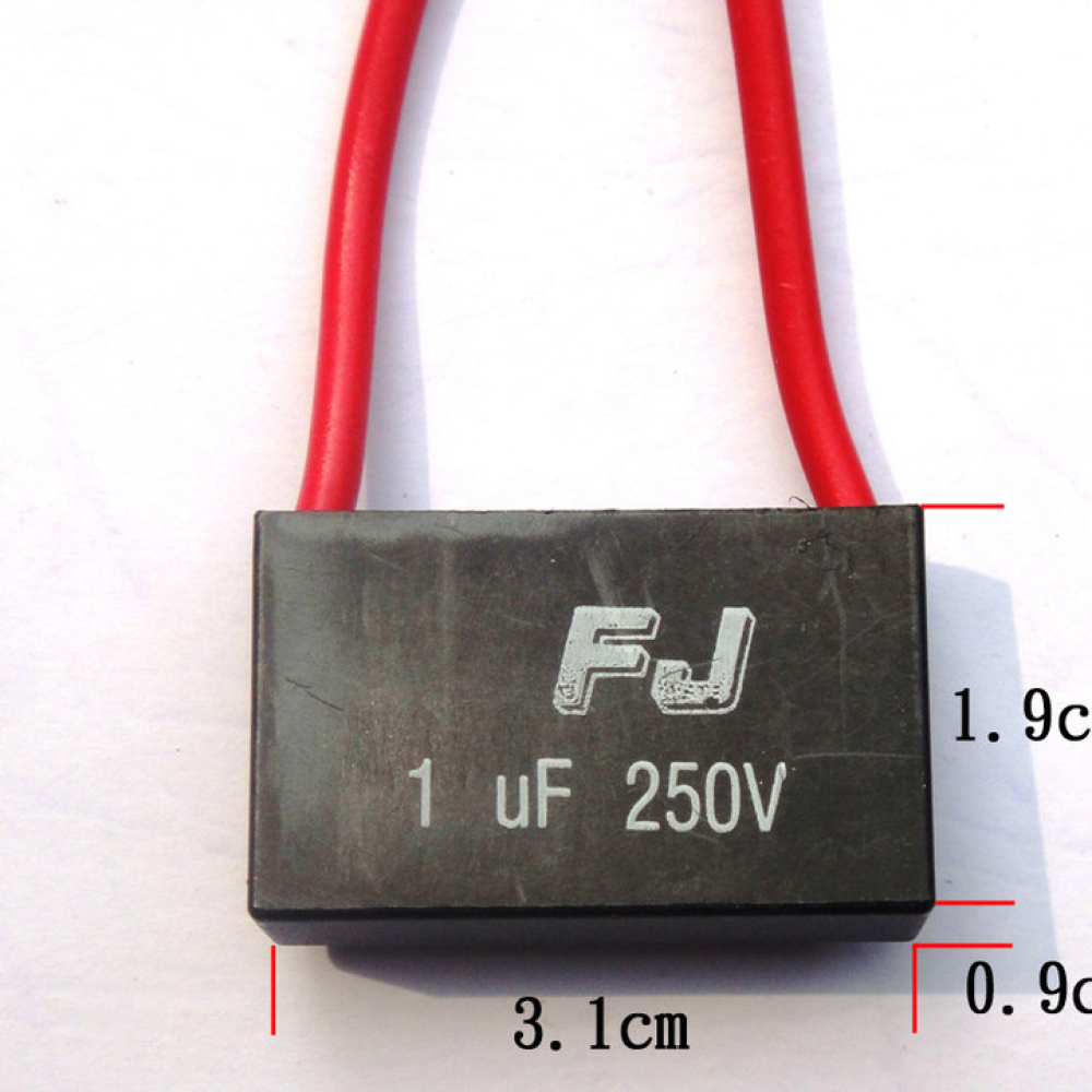 CF1250 運轉 啟動電容 1UF 250V 方型 帶線長 約10公分