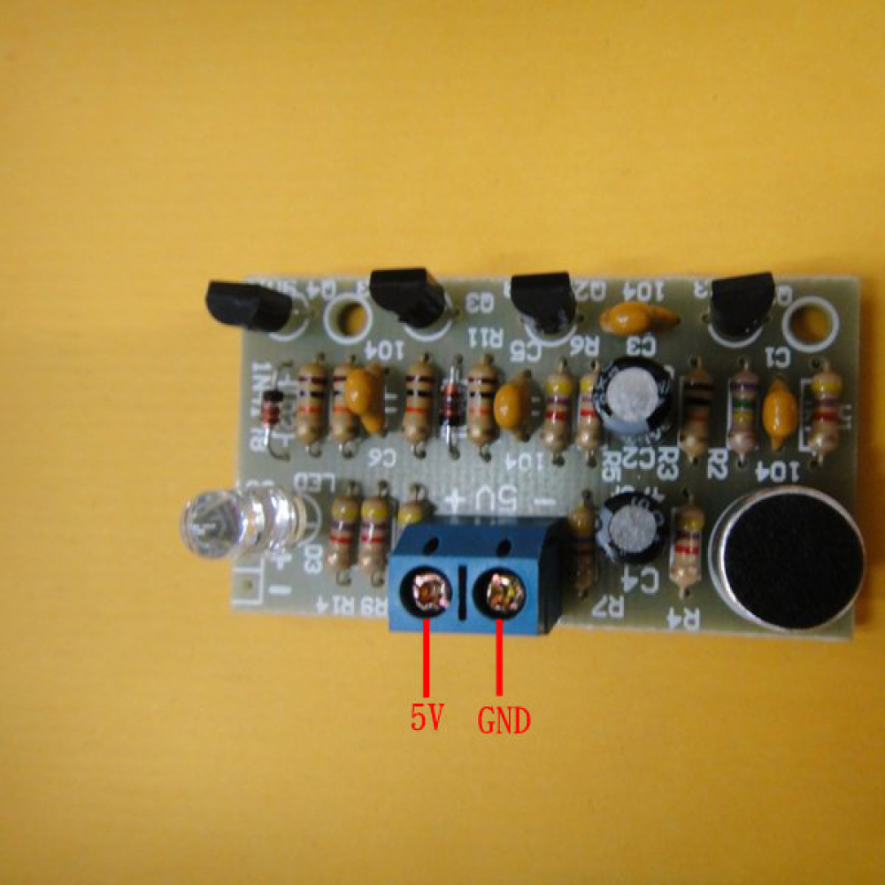 高靈敏七彩LED節拍雙穩態開關diy套件 電子製作 聲控拍手開關套件 KC-0007