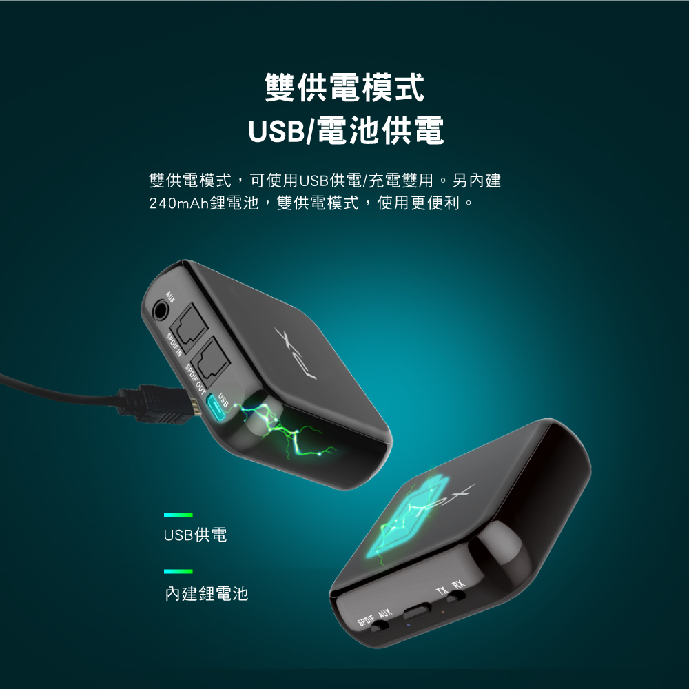藍芽5.0 二合一音樂發射接收機