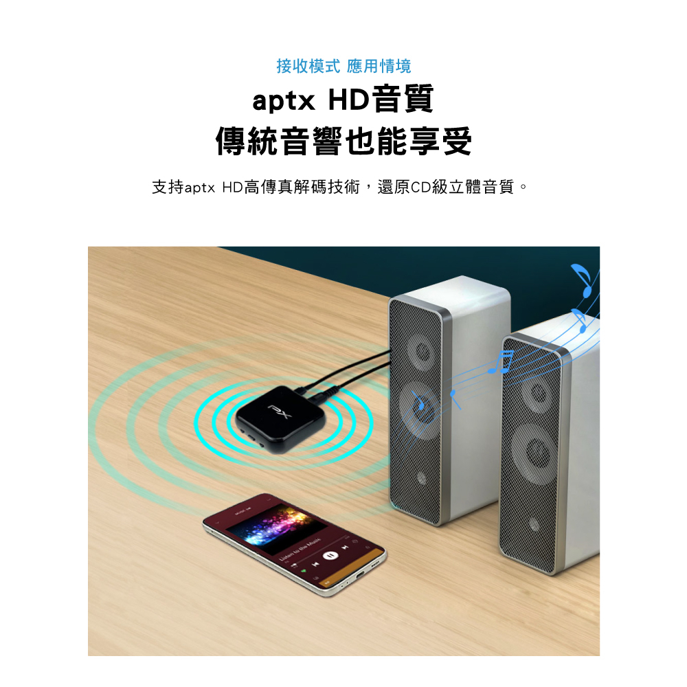 藍芽5.0 二合一音樂發射接收機