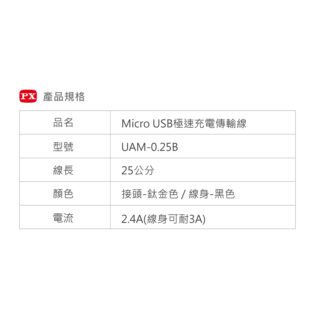 Micro USB極速充電傳輸線