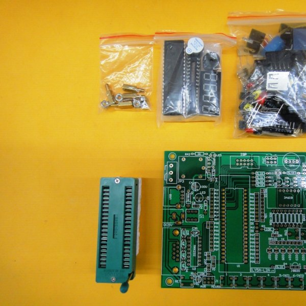 AVR/51單晶片  學習板 DIY學習板 L2A散件套裝+STC89C52 K51-0004